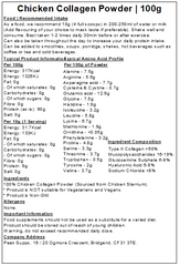 Hydrolysed Chicken Collagen Peptides Powder (Type 2)