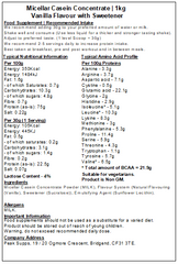 Micellar Casein Concentrate Protein Powder