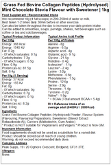 Grass Fed Collagen Protein Powder Hydrolysed (Bovine Type 1) - 90% Protein
