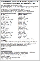 Grass Fed Hydrolysed Beef Protein Isolate 95% - HydroBEEF™