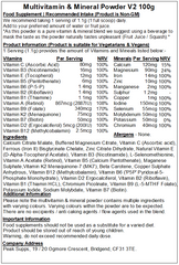 SALE - Multivitamins & Minerals Powder V2 – Methylated Vitamins & Minerals