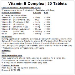 Vitamin B Complex Tablets - Methylated B Vitamins