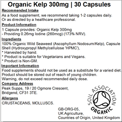 Organic Kelp 300mg Capsules