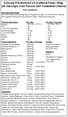 Activate Pre Workout v5 (Caffeine & Stimulant Free)