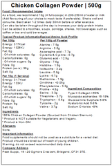 Hydrolysed Chicken Collagen Peptides Powder (Type 2)
