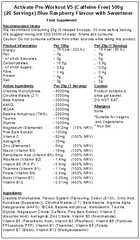 Activate Pre Workout v5 (Caffeine & Stimulant Free)