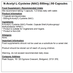 N-Acetyl L-Cysteine (NAC) Capsules 500mg