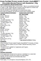 Grass Fed Hydrolysed Beef Protein Isolate 95% - HydroBEEF™