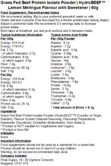 Grass Fed Hydrolysed Beef Protein Isolate 95% - HydroBEEF™
