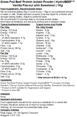 Grass Fed Hydrolysed Beef Protein Isolate 95% - HydroBEEF™