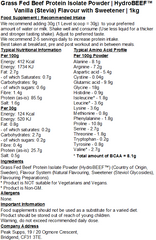 Grass Fed Hydrolysed Beef Protein Isolate 95% - HydroBEEF™