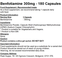 Benfotiamine 300mg Capsules (Pure)