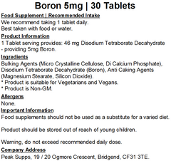 Boron 5mg Tablets