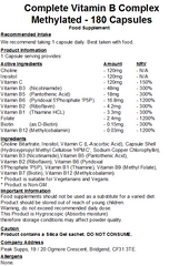 Complete Vitamin B Complex - Methylated Capsules (Pure)