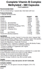 Complete Vitamin B Complex - Methylated Capsules (Pure)