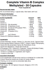 Complete Vitamin B Complex - Methylated Capsules
