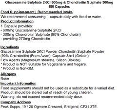 Glucosamine Sulphate 2KCl 600mg and Chondroitin Sulphate 300mg Capsules