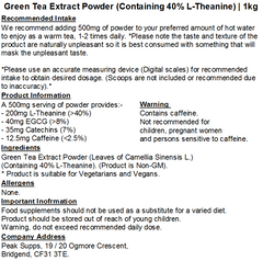 Green Tea Extract Providing 40% L-Theanine Powder