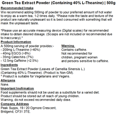 Green Tea Extract Providing 40% L-Theanine Powder