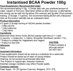 iBCAA Powder 2:1:1 (Instant BCAA) Vegan