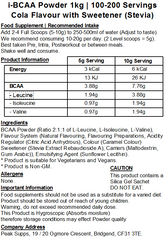 iBCAA Powder 2:1:1 (Instant BCAA) Vegan