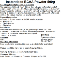 iBCAA Powder 2:1:1 (Instant BCAA) Vegan