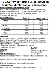 iBCAA Powder 2:1:1 (Instant BCAA) Vegan