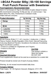 iBCAA Powder 2:1:1 (Instant BCAA) Vegan