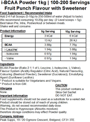 iBCAA Powder 2:1:1 (Instant BCAA) Vegan