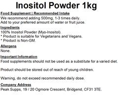Inositol Powder (Myo Inositol)