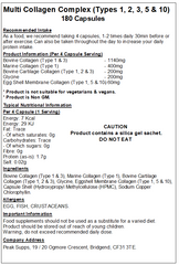 Multi Collagen Complex 500mg Capsules (Types 1,2,3,5 & 10)
