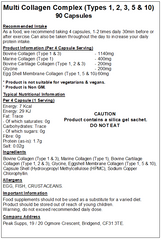 Multi Collagen Complex 500mg Capsules (Types 1,2,3,5 & 10)