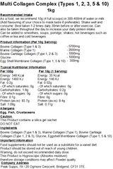 Multi Collagen Complex Powder (Types 1, 2, 3, 5 & 10)