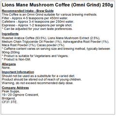 Lions Mane Mushroom Coffee (Omni Grind)