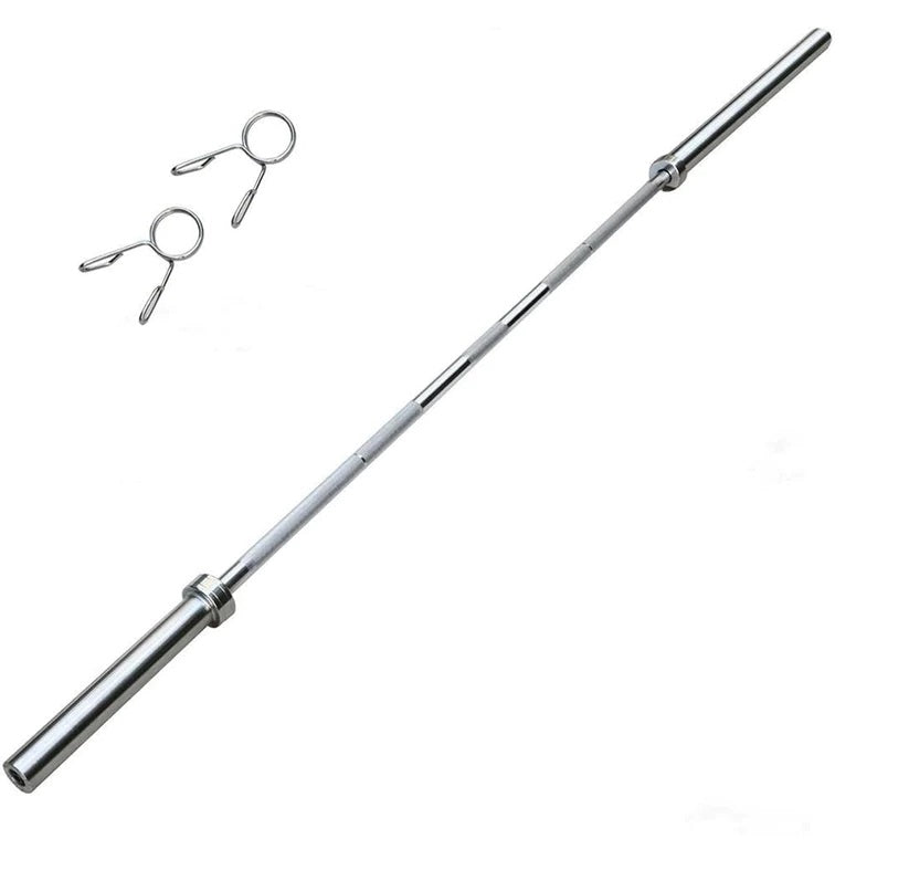 Olympic Barbell 7ft 20kg - Chrome with 2 Quick Release Spring Collars