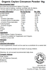Organic Ceylon Cinnamon Powder (True Cinnamon)