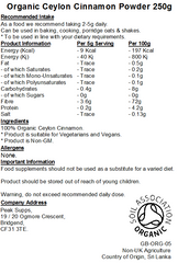 Organic Ceylon Cinnamon Powder (True Cinnamon)