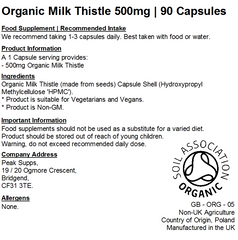 Organic Milk Thistle Capsules 500mg (Pure)