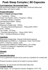 Peak Sleep Complex Capsules