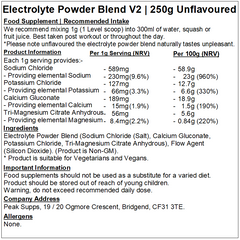 Electrolyte Powder Blend V2 (Calcium, Magnesium, Potassium & Sodium)