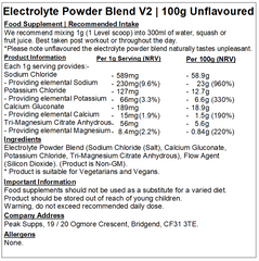 Electrolyte Powder Blend V2 (Calcium, Magnesium, Potassium & Sodium)