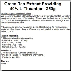 Green Tea Extract Providing 40% L-Theanine Powder