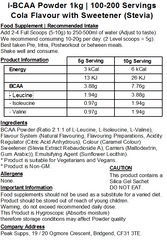 iBCAA Powder 2:1:1 (Instant BCAA) Vegan