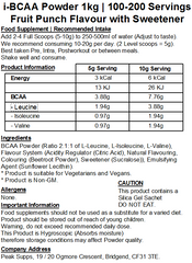 iBCAA Powder 2:1:1 (Instant BCAA) Vegan