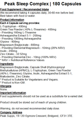 Peak Sleep Complex Capsules