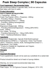 Peak Sleep Complex Capsules