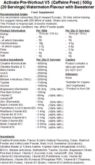 Activate Pre Workout v5 (Caffeine & Stimulant Free)
