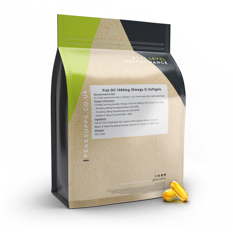 Peak Supps Fish Oil Softgels 1000mg (Omega 3)