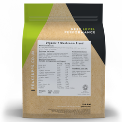 Organic 7 Mushroom Complex Blend (Reishi, Chaga, Shiitake, Maitake, Lions Mane, Cordyceps & White Fungus)