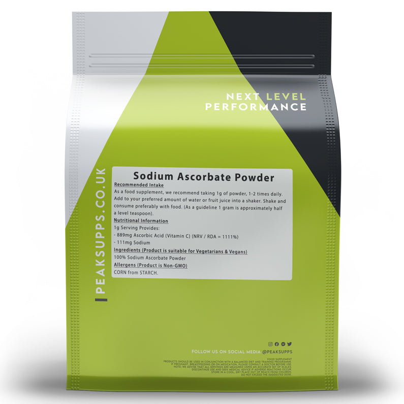 Peak Supps Sodium Ascorbate Powder (Buffered Vitamin C)